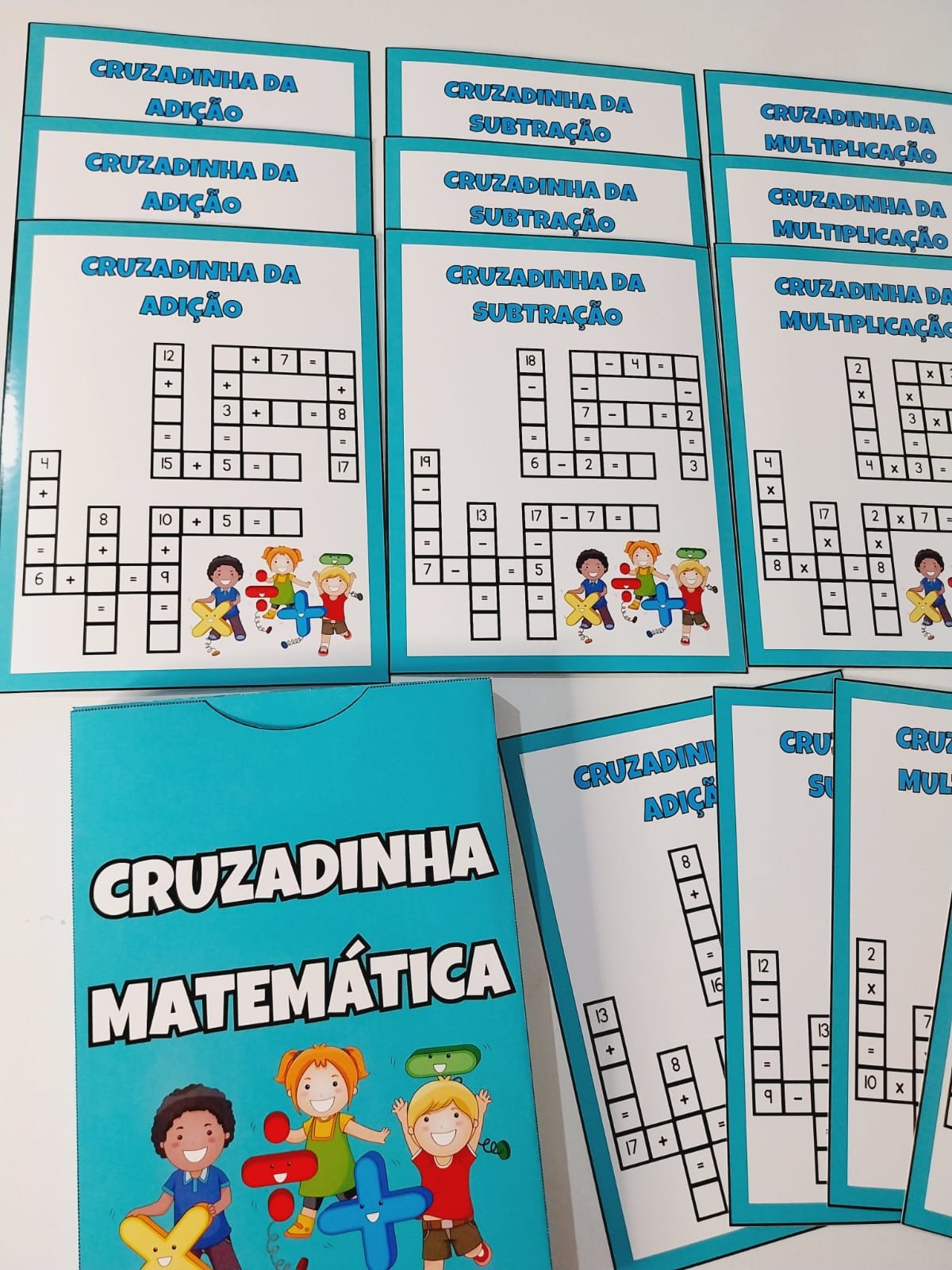 Cruzadinha de Matemática com Multiplicação e Divisão